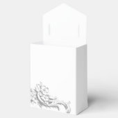Elegante klassieke Franse rococo floraal Bedankdoosjes (Geopend)