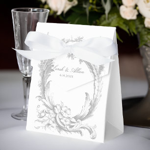 Elegante klassieke Franse rococo floraal Bedankdoosjes