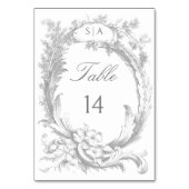 Elegante klassieke Franse rococo floraal Kaart (Achterkant)