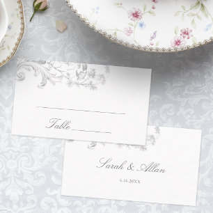 Elegante klassieke Franse rococo floraal Plaatskaartje