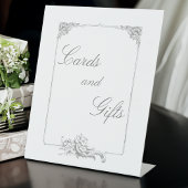 Elegante klassieke Franse rococo floraal Reclamebord Met Voetstuk