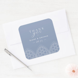 Elegante Klassieke Gotische Kathedraal Forever Blu Vierkante Sticker