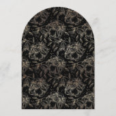 Elegante klassieke gouden botanische trouwboog kaart (Achterkant)