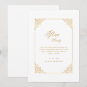 Elegante Klassieke Gouden Schrift Iftar-feest Kaart (Voorkant / Achterkant)