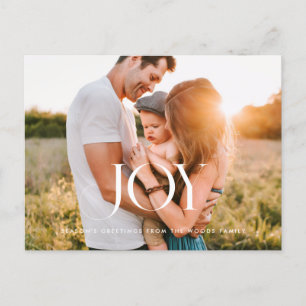 Elegante klassieke Joy Holiday foto Briefkaart