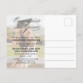 Elegante klassieke kalligrafie diploma-uitreikings uitnodiging briefkaart (Achterkant)