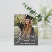 Elegante klassieke kalligrafie diploma-uitreikings uitnodiging briefkaart (Staand voorkant)