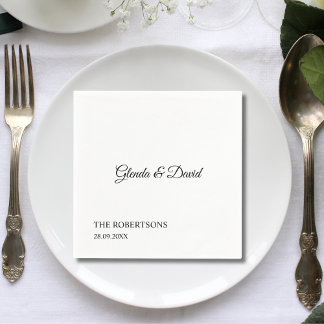 Elegante klassieke kalligrafie gepersonaliseerde b servet