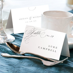 Elegante klassieke kalligrafie vintage plaatskaart kaart