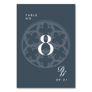 Elegante Klassieke Kathedraal Orion Blauwe Tafelka Kaart