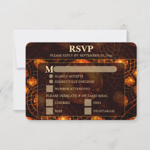 Elegante Klassieke Moderne Gouden #901 Trouw RSVP