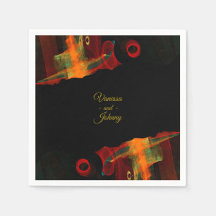 Elegante Klassieke Moderne Trendy Patroon #903 Bru Servet