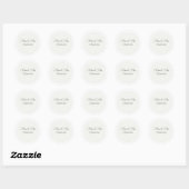 Elegante Klassieke Monogram Trouw Ronde Sticker (Vel)