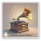 Elegante klassieke muziek sticker (Voorkant)