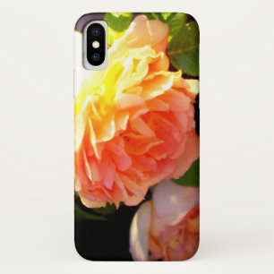 Elegante klassieke oranje perzik rozen floral iPhone x hoesje