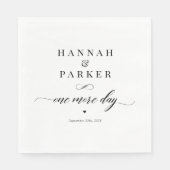 Elegante Klassieke Script Probediner Servet (Voorkant)