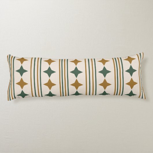 Elegante klassieke starburst en strepen Retro kuns Lichaamskussen (Achterkant)