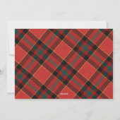 Elegante klassieke Tartan familie foto kerst Feestdagenkaart (Achterkant)