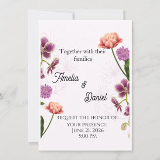 Elegante Klassieke Trouwuitnodiging Template | Lux Kaart