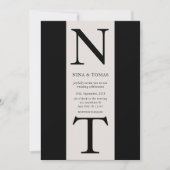 Elegante Klassieke Vette Monogram Typografie Trouw Kaart (Voorkant)