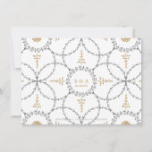 Elegante klassieke vintage bruiloft ontvangstkaart kaart (Achterkant)