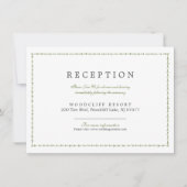 Elegante klassieke vintage bruiloft ontvangstkaart kaart (Voorkant)