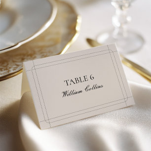 Elegante Klassieke Vintage Trouwplaatskaart Kaart