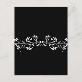 Elegante klassieke zwart-wit trouwdag informatiekaartje