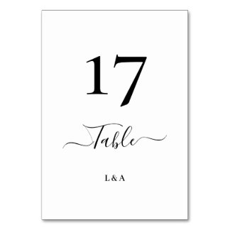 Elegante Klassieke Zwarte en Witte Kalligrafie Huw Kaart