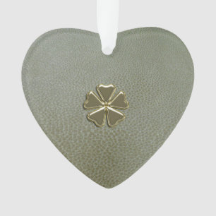 Elegante Klaver St.Patrick`s Dag,Groene Leer Ornament