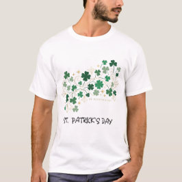 Elegante Klavertje Florale St. Patrick's Day Desig T-shirt