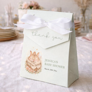 Elegante Kleine Konijntjes Baby Tweeling Shower Bedankdoosjes