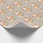 Elegante kleine pompoen Roos gouden glitter gesche Cadeaupapier (Hoek)