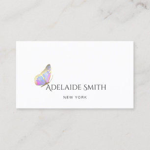 Elegante kleine vlinder logo visitekaartje