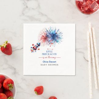 Elegante kleine vuurwerk 4 juli Baby shower Servet