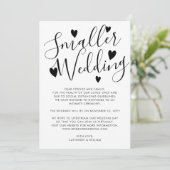 Elegante Kleinere Bruiloft Inperking Verandering V Aankondiging (Staand voorkant)