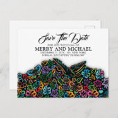 Elegante Kleur van Levensontwerp Aankondigingskaart (Voorkant / Achterkant)