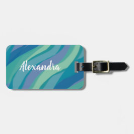 Elegante kleurrijke Abstracte Waterverf Bagagelabel