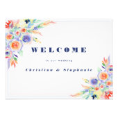 Elegante Kleurrijke Bloemen LGBTQ Bruiloft Poster (Voorkant)