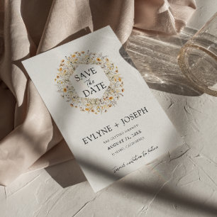 Elegante Kleurrijke Bloemen Moderne Unieke Boho Br Save The Date