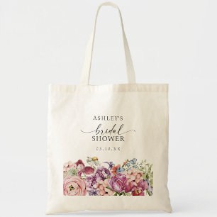 Elegante Kleurrijke Bloemige Wilde Bloemen Bruidsd Tote Bag