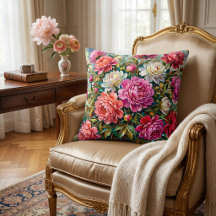 Elegante Kleurrijke Geschilderde Pioenbloemen