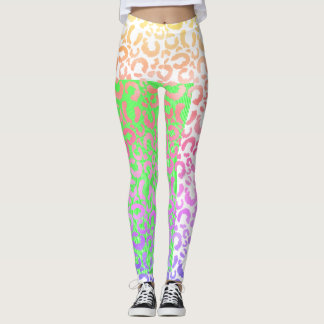 Elegante Kleurrijke Ipanema Luipaard Dierenprint Leggings