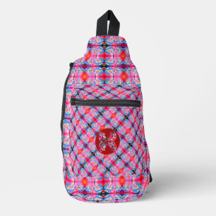 Elegante kleurrijke Logo-symmetrieën draaien Sling Bag