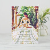 Elegante kleurrijke Mexicaanse Hacienda Quinceañer Kaart (Staand voorkant)