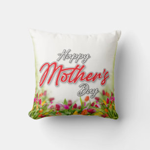 Elegante kleurrijke Moederdag ontwerp kussen