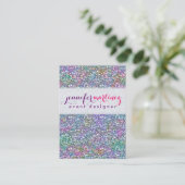 Elegante Kleurrijke Paarse Tint Glitter & Sparkles Visitekaartje (Staand voorkant)