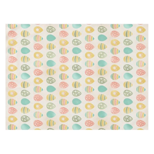 Elegante Kleurrijke Pastel Eieren Pasen Brunch Tafelkleed (Voorkant (Horizontaal))