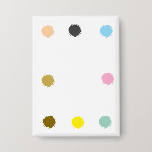 Elegante kleurrijke Polka Dot Pattern Button (Voorkant)