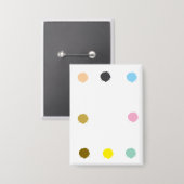 Elegante kleurrijke Polka Dot Pattern Button (Voorkant / Achterkant)